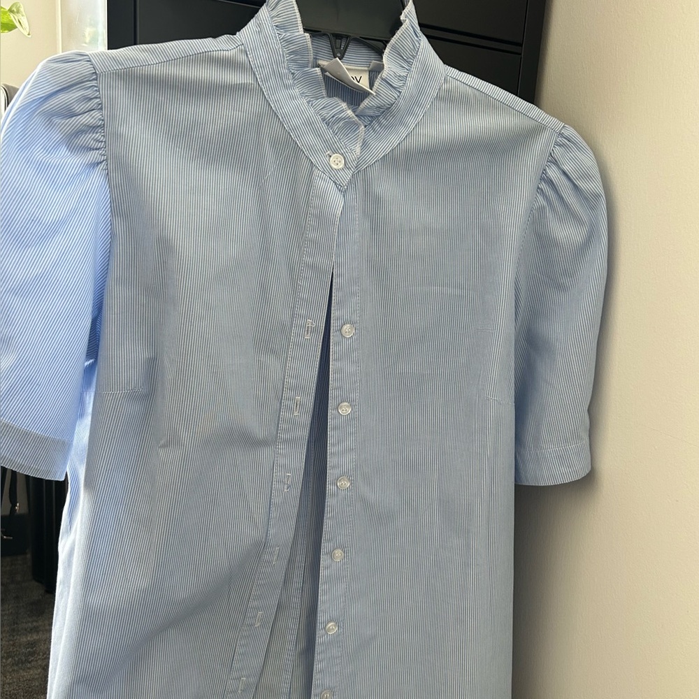 Finley Blue and White Striped Blouse